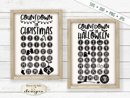 Countdown To Christmas/Halloween Bundle - SVG