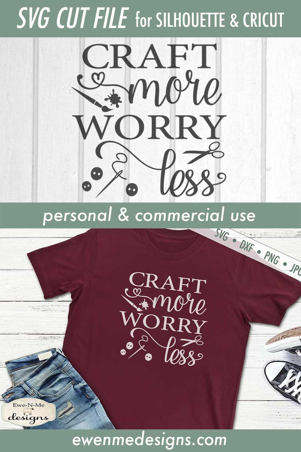Craft More Worry Less - SVG