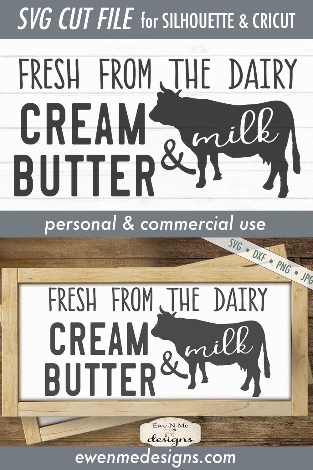 Cream Butter and Milk - Fresh Dairy - SVG