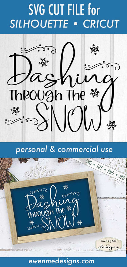 Dashing Through The Snow - Winter - Christmas - SVG