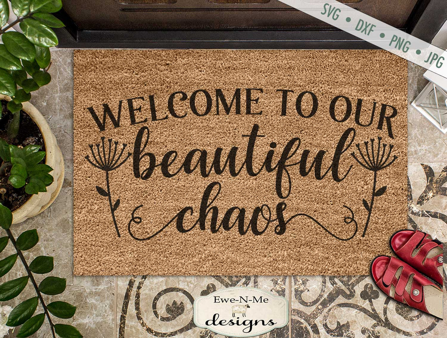 Welcome to our Beautiful Chaos - Doormat - SVG