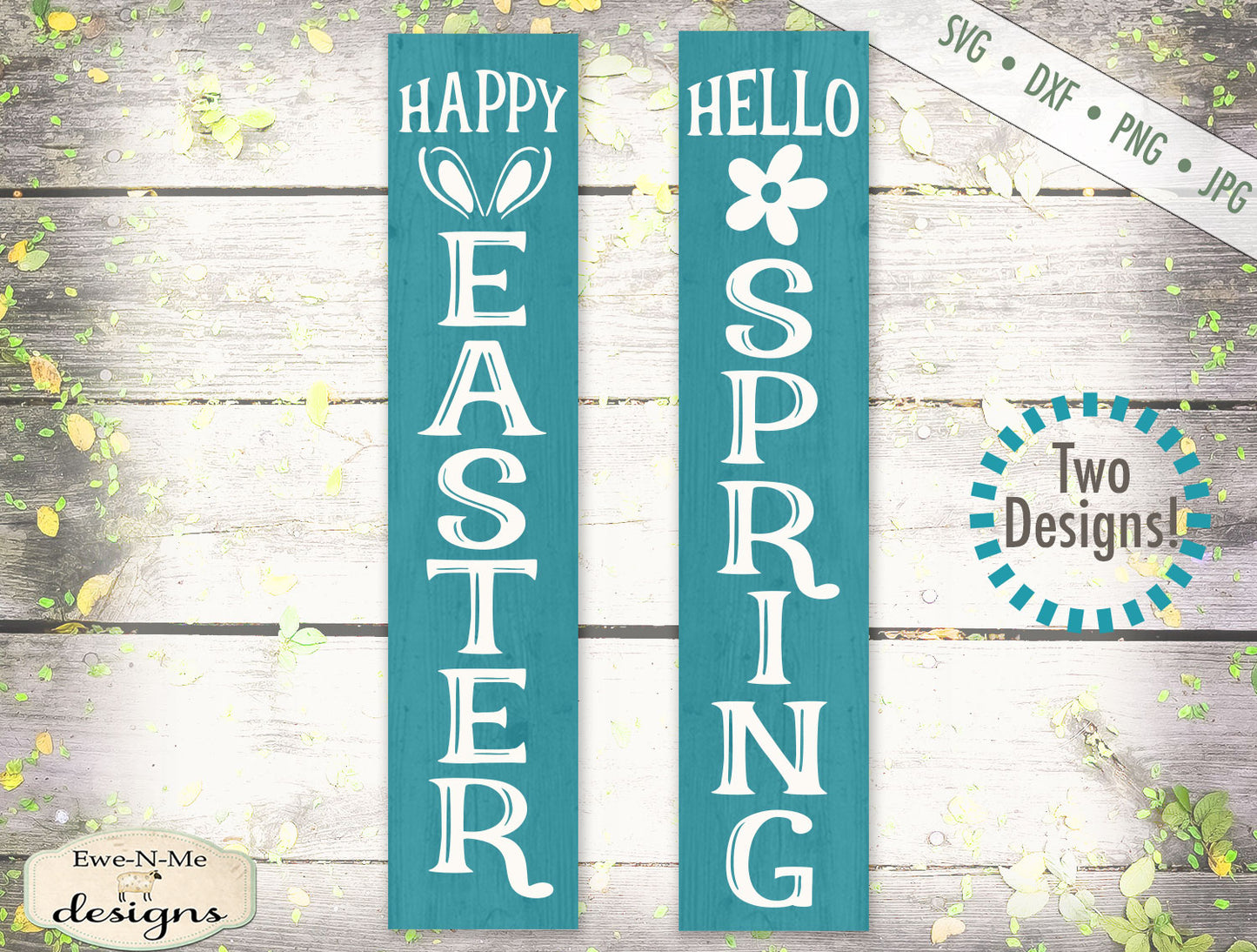 Hello Spring -  Happy Easter -  Vertical - SVG