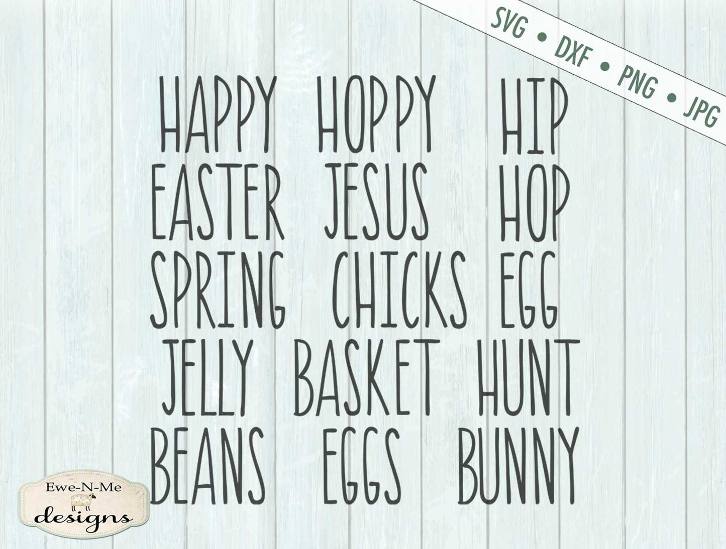 Rae Dunn Easter Word Bundle - SVG