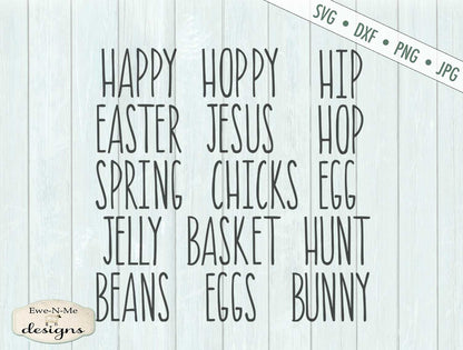 Rae Dunn Easter Word Bundle - SVG