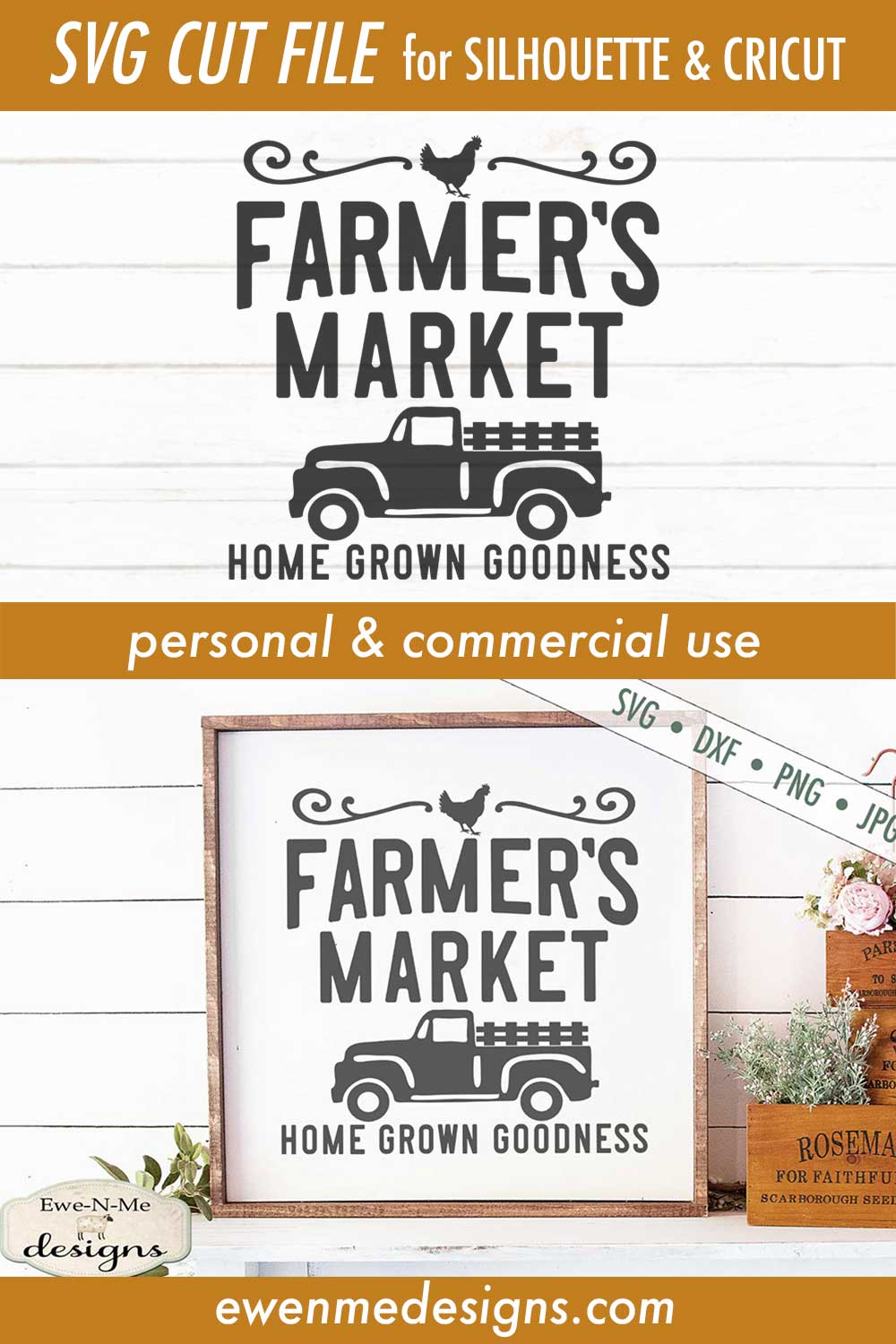 Farmers Market Truck - Chicken - SVG