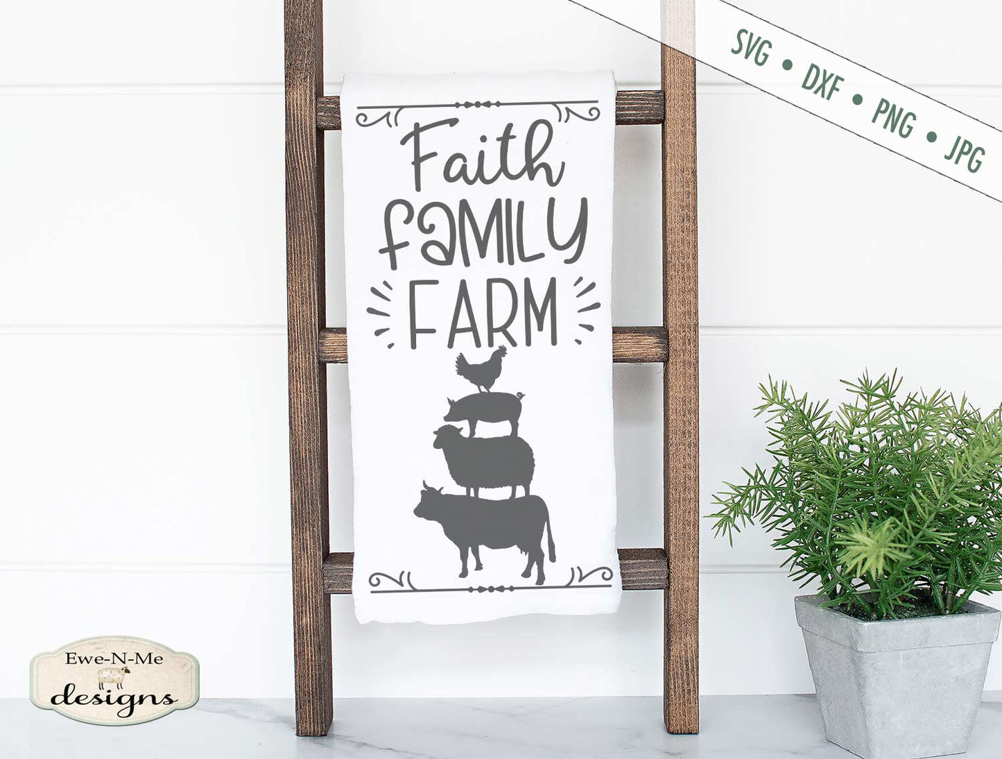 Faith Family Farm - Stacked Animals - SVG