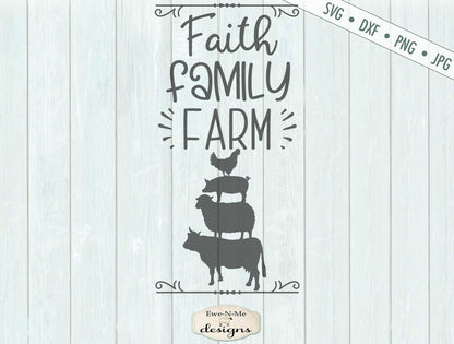 Faith Family Farm - Stacked Animals - SVG
