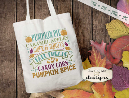 Fall Treats Subway Design - SVG