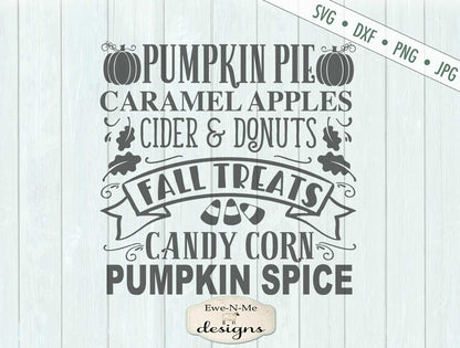 Fall Treats Subway Design - SVG
