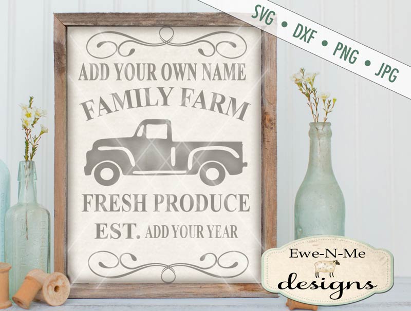 Family Farm - Fresh Produce - You Personalize it  - SVG