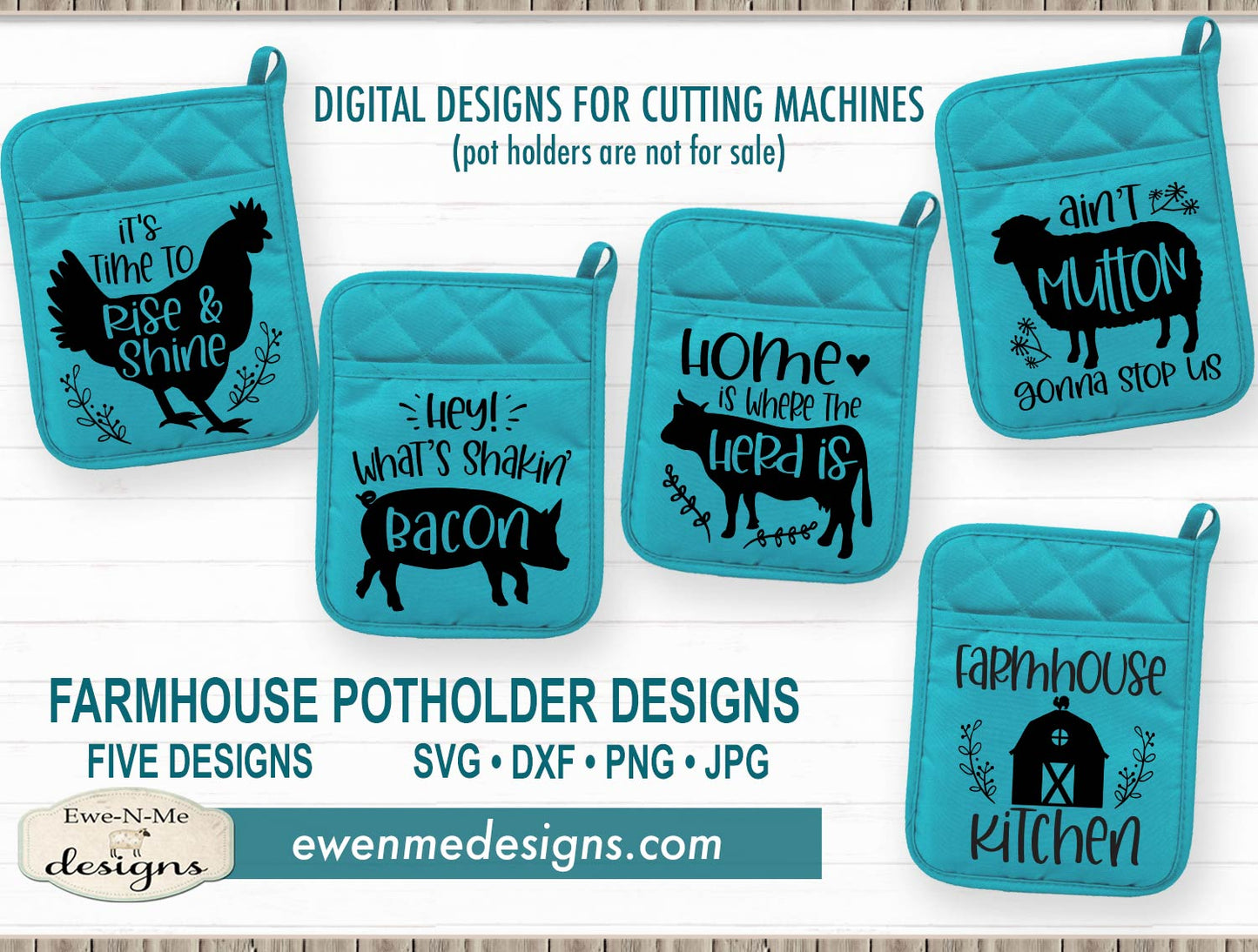 Farmhouse Potholder Bundle - SVG