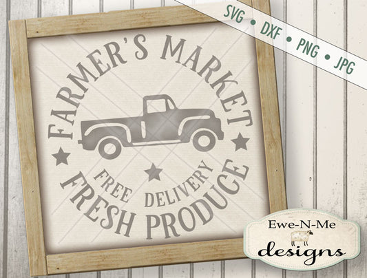 Farmers Market Fresh Produce Circle - SVG