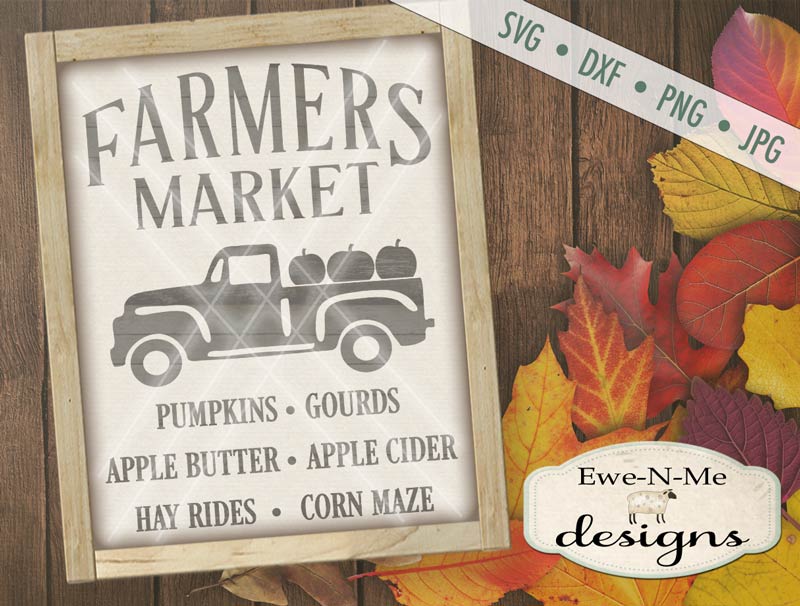 Farmers Market Pumpkin Truck - SVG