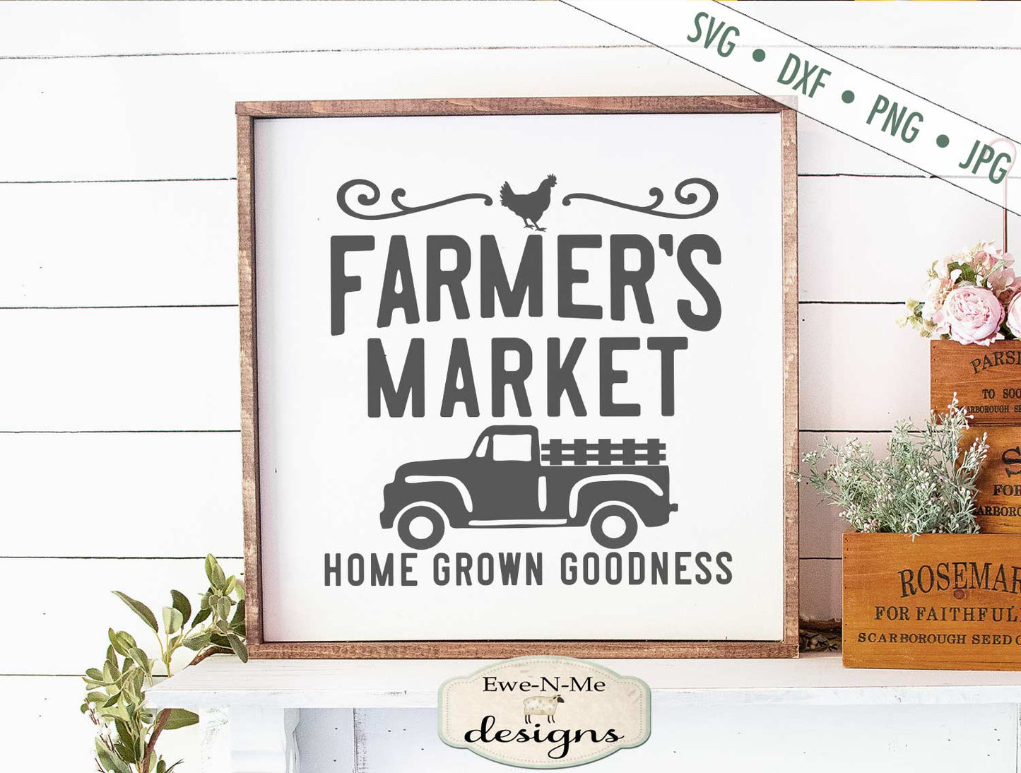 Farmers Market Truck - Chicken - SVG
