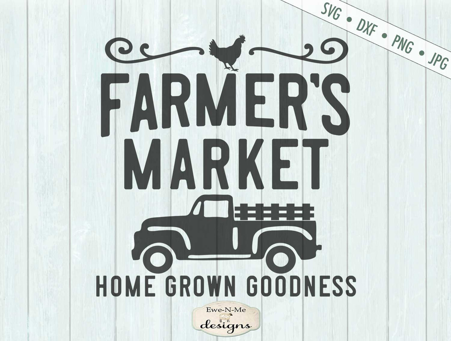 Farmers Market Truck - Chicken - SVG