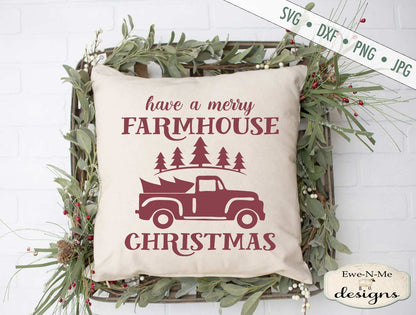 Merry Farmhouse Christmas - Old Tuck - SVG