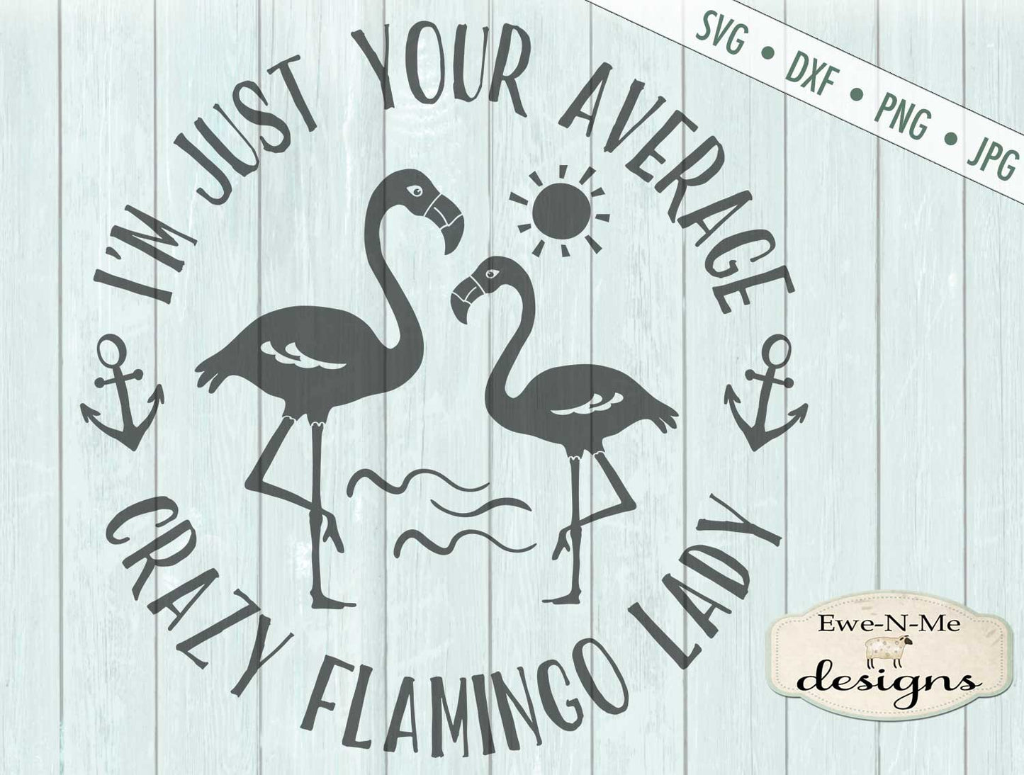 Crazy Flamingo Lady - SVG