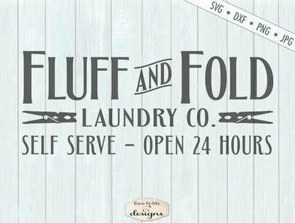 Fluff and Fold Laundry Co - Laundry Room - SVG