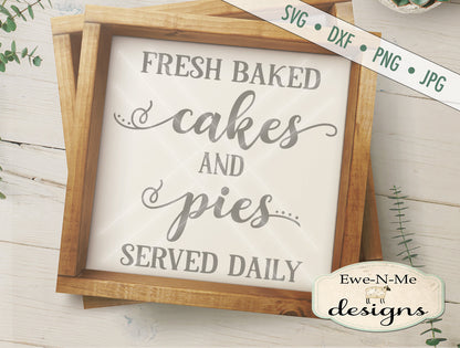 Cakes and Pies Square - SVG