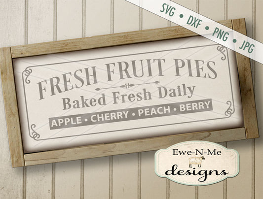 Fresh Baked Fruit Pies - SVG