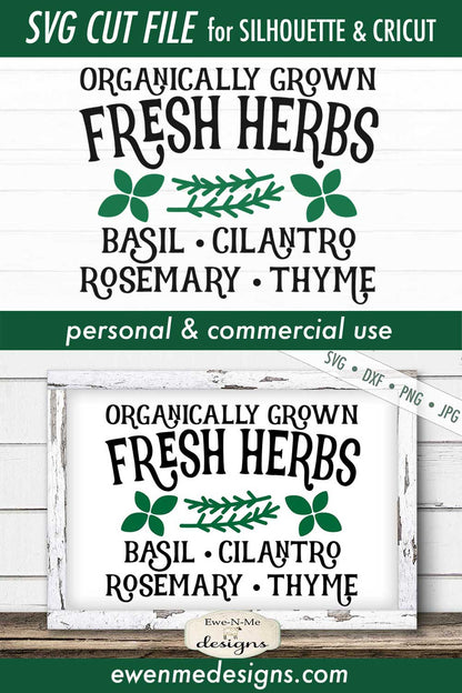 Fresh Herbs - Organic - SVG