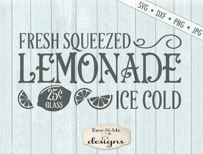 Fresh Squeezed Lemonade - SVG