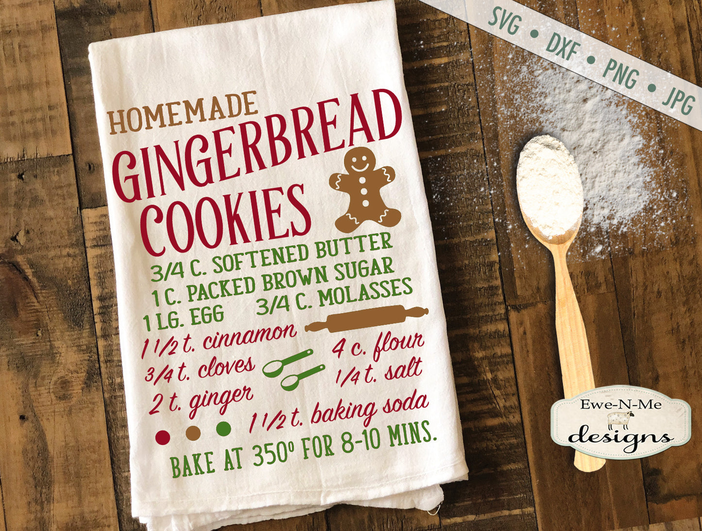 Gingerbread Cookie Recipe - Kitchen - SVG