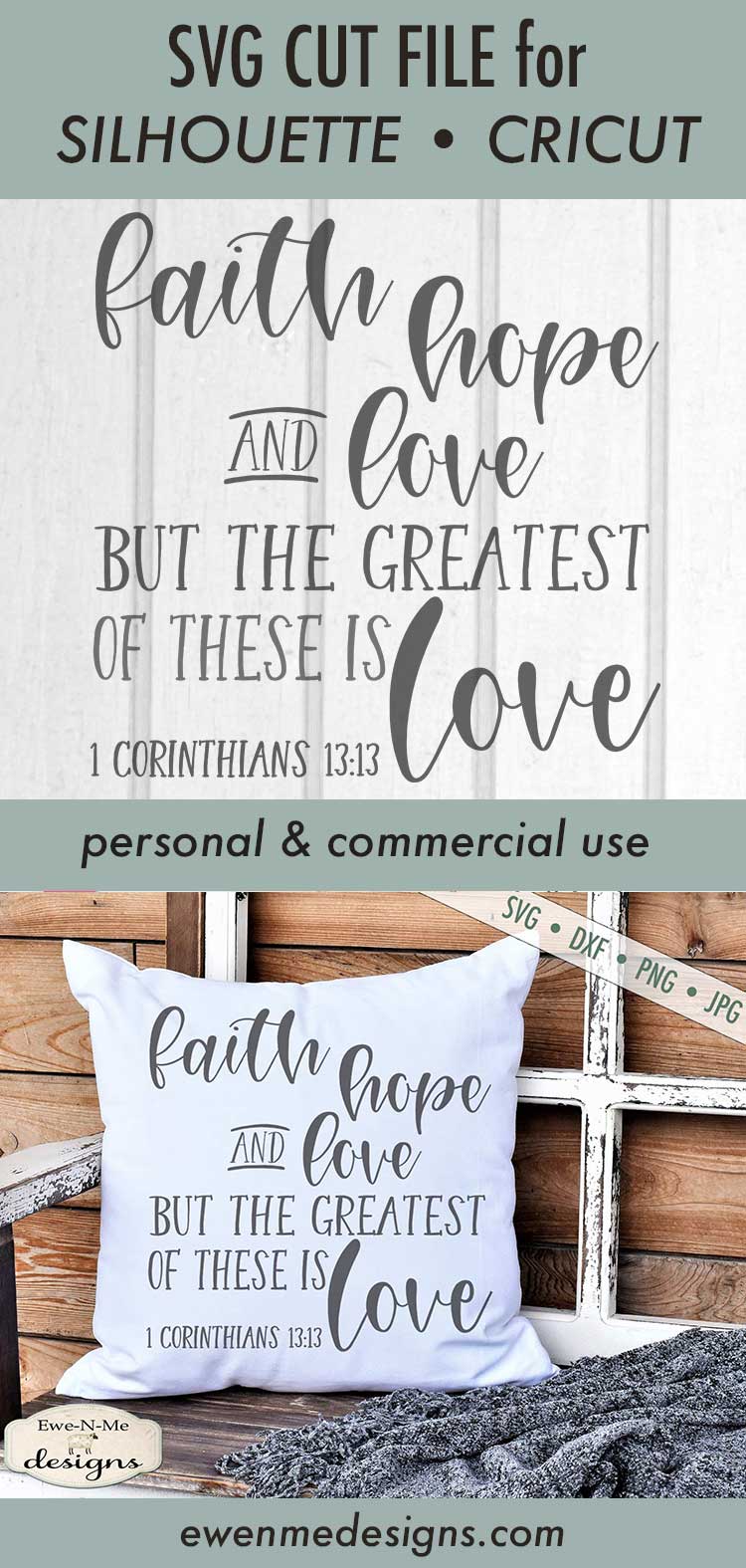 Faith Hope Love - Greatest Is Love - SVG