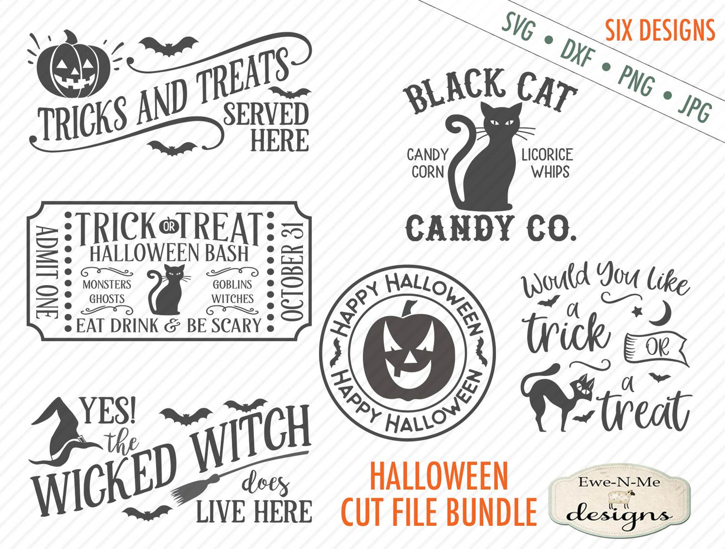 Halloween Bundle - Six Designs - SVG