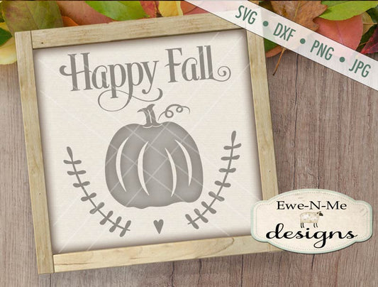 Happy Fall Pumpkin - SVG