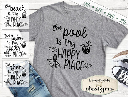 Happy Place - Pool Beach Shore Lake  - SVG