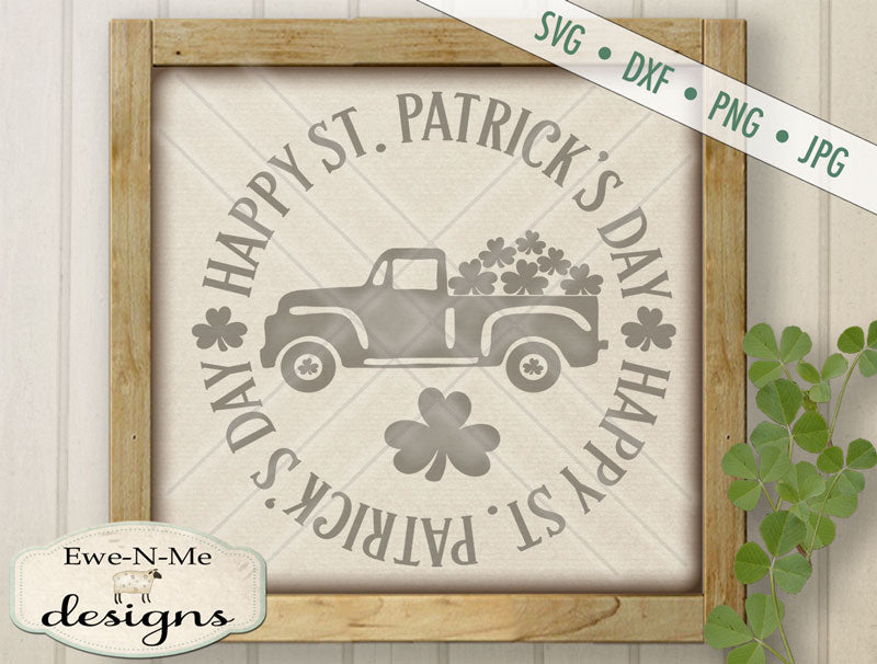 Happy St. Patrick's Day Truck - SVG
