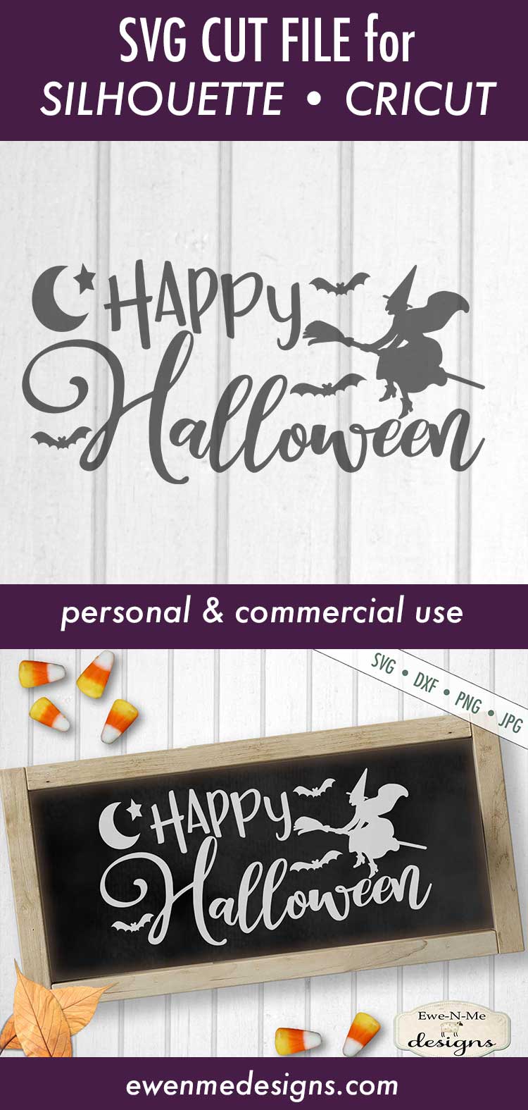 Happy Halloween - Flying Witch  - SVG