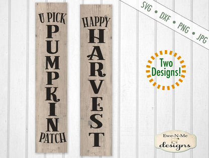 Pumpkin Patch - Happy Harvest - Vertical  - SVG