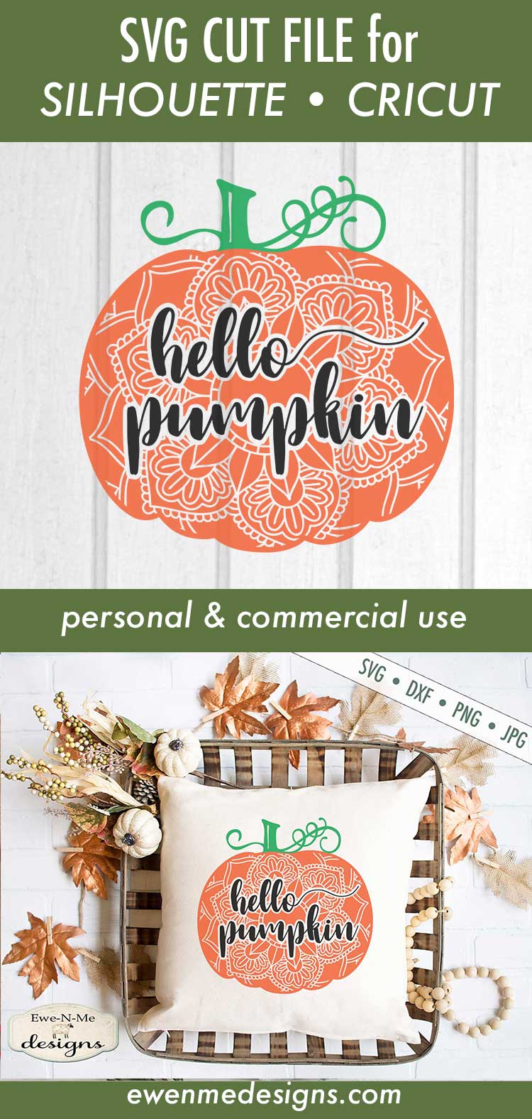 Hello Pumpkin Mandala - SVG
