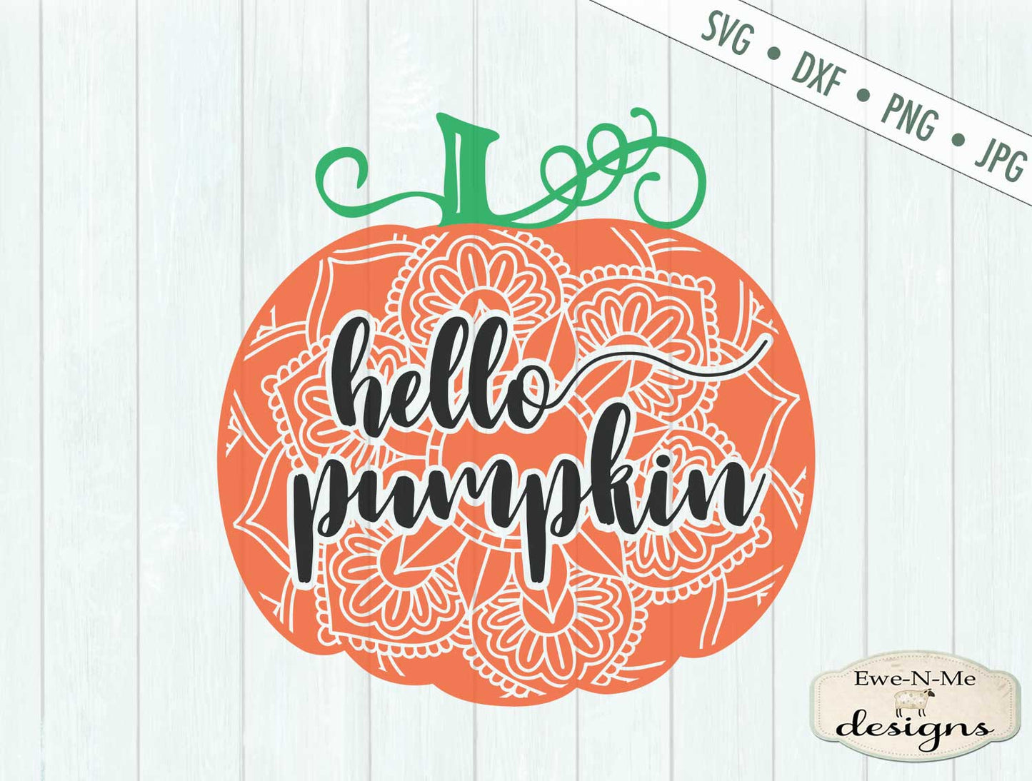 Hello Pumpkin Mandala - SVG