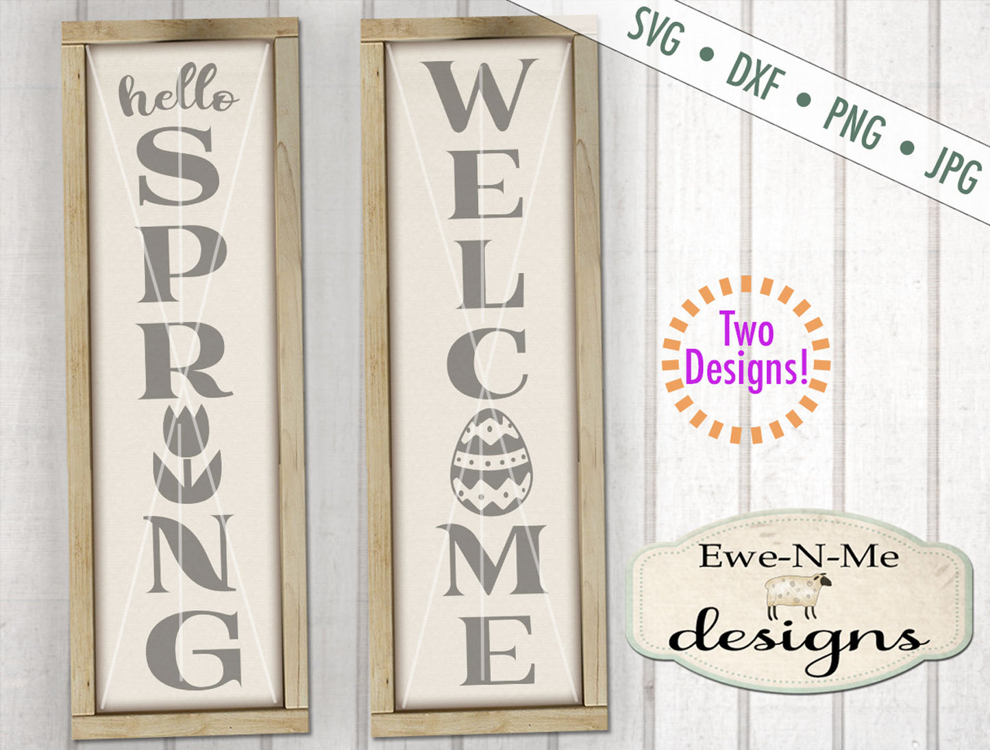 Hello Spring Welcome Easter Vertical - SVG