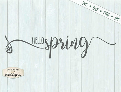 Hello Spring - Flower - SVG