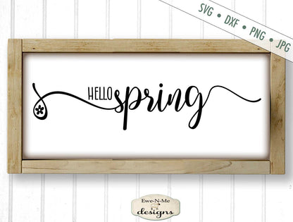 Hello Spring - Flower - SVG