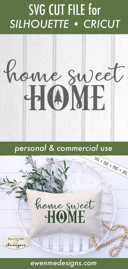 Home Sweet Home - Christmas Tree - SVG