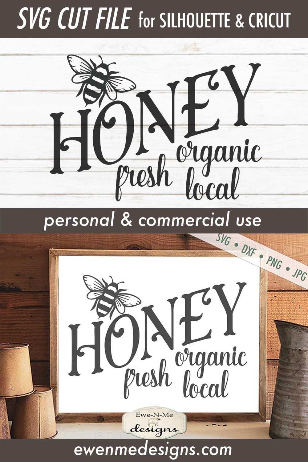 Honey - Local Organic Fresh - SVG