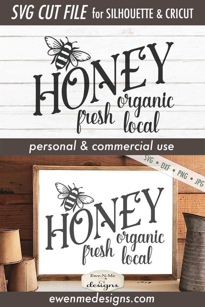Honey - Local Organic Fresh - SVG
