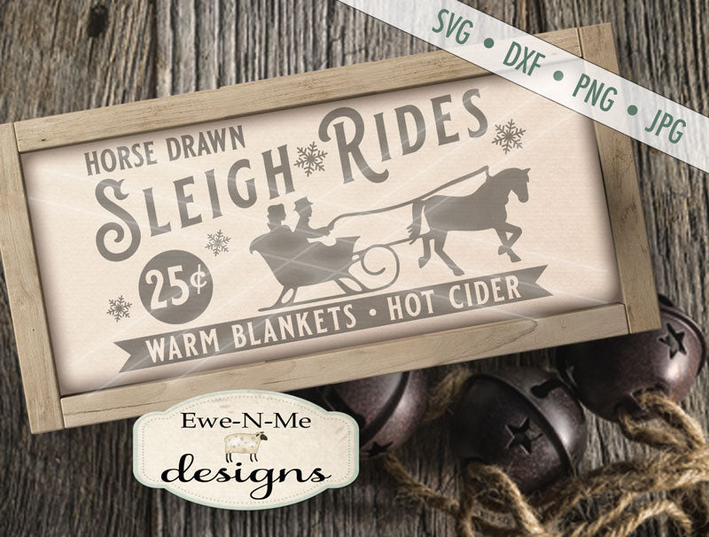 Horse Drawn Sleigh Rides - SVG