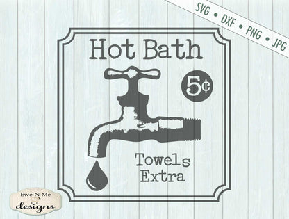 Hot Bath - Towels Extra - SVG