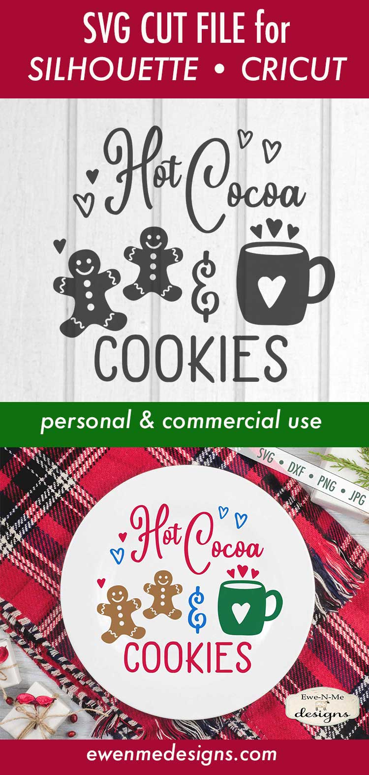 Hot Cocoa and Cookies - Christmas - SVG