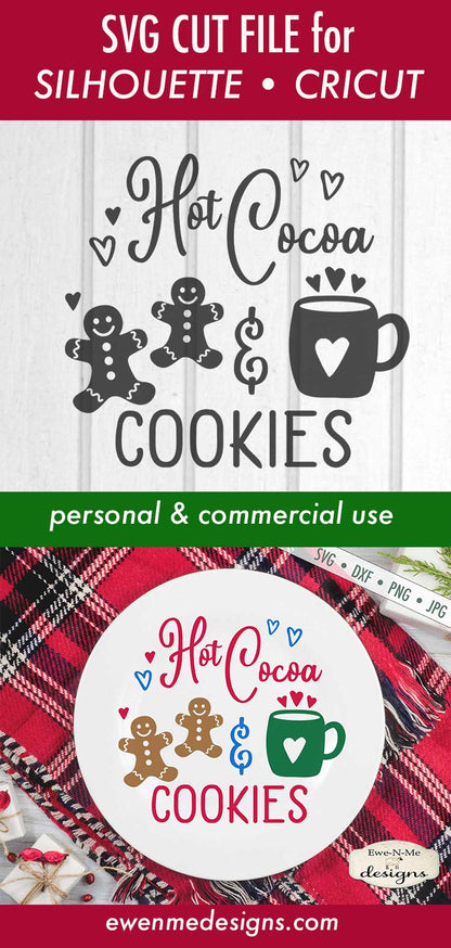 Hot Cocoa and Cookies - Christmas - SVG