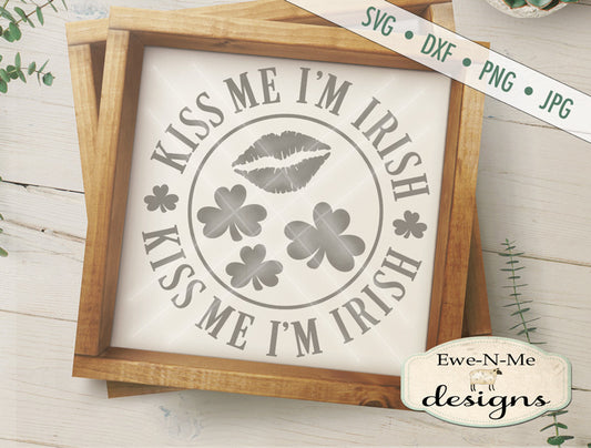Kiss Me I'm Irish Lips - SVG