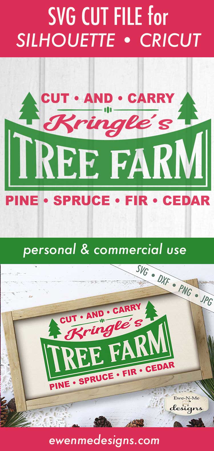 Kringles Tree Farm - Retro Christmas  - SVG