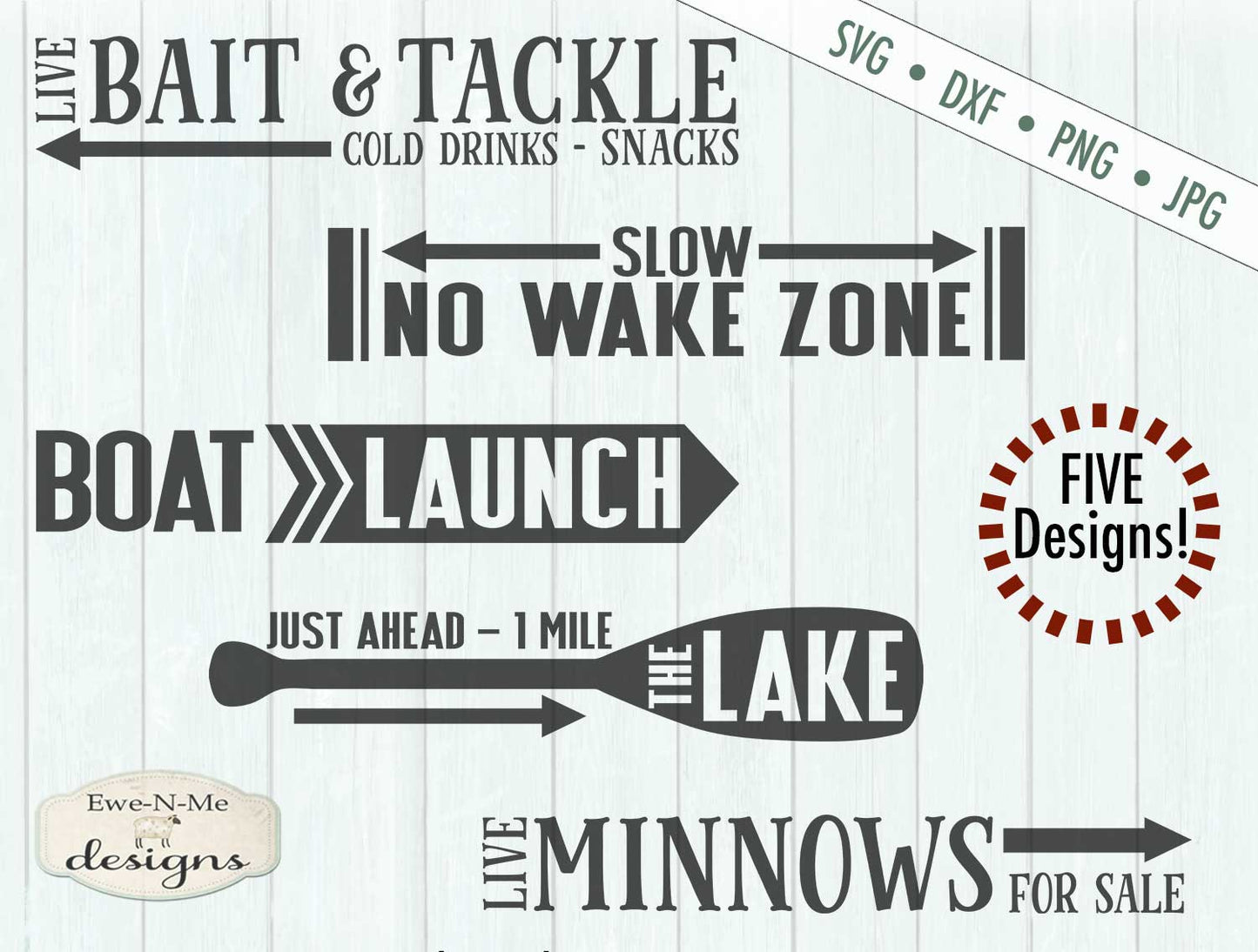 Directional Fishing &  Boating Designs - SVG