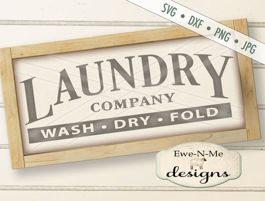 Laundry Company - Wash Dry Fold - SVG